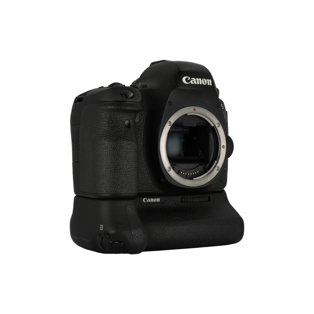 Canon 6D mk ii DSLR camera with battery grip.