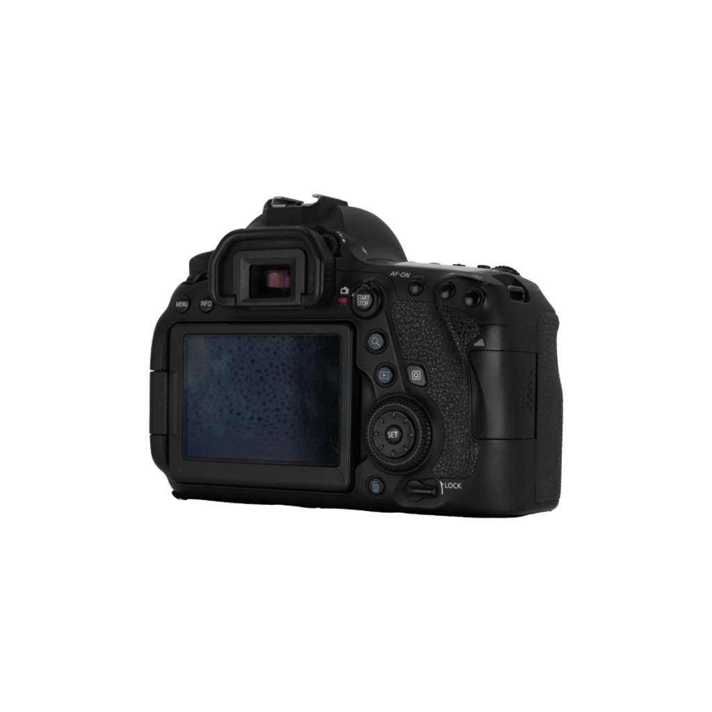 Canon 6D mk ii DSLR camera with battery grip.