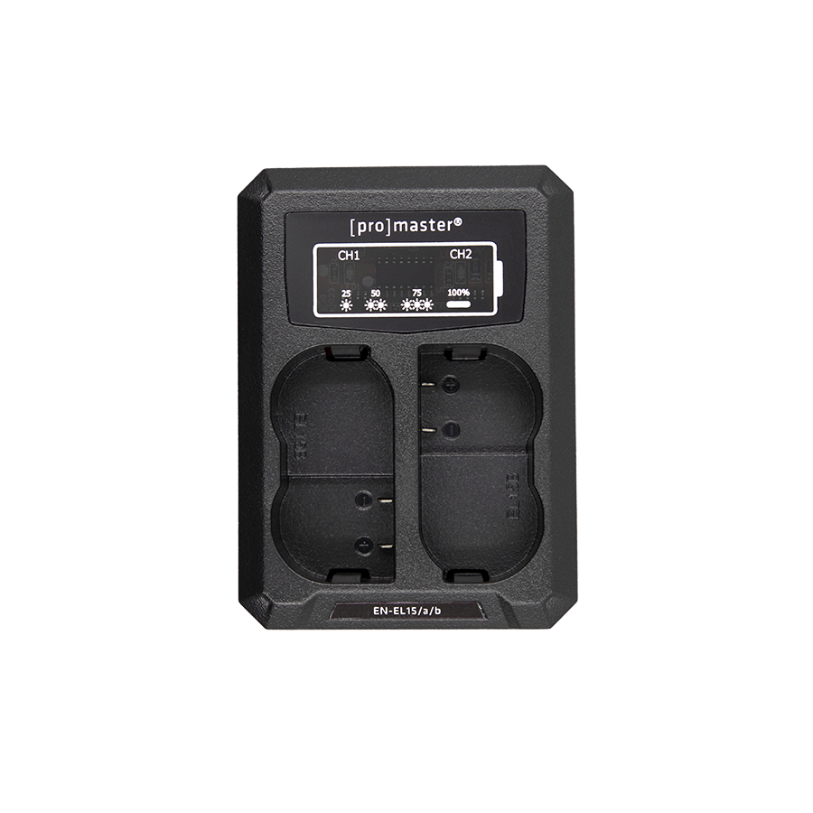 ProMaster Dually Charger USB - Nikon EN-EL15 Batteries