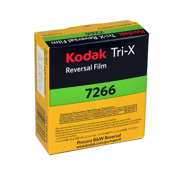 Kodak Tri-X Reversal Film - Super 8mm, 50ft Cartridge