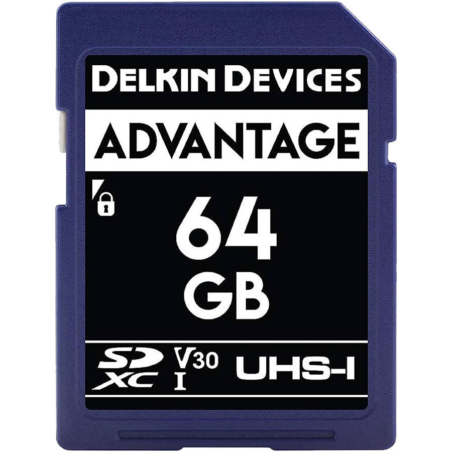 OPEN BOX - Delkin Advantage UHS-1 V30 SD Memory Card 64GB