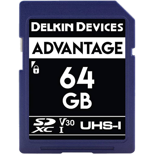 OPEN BOX - Delkin Advantage UHS-1 V30 SD Memory Card 64GB