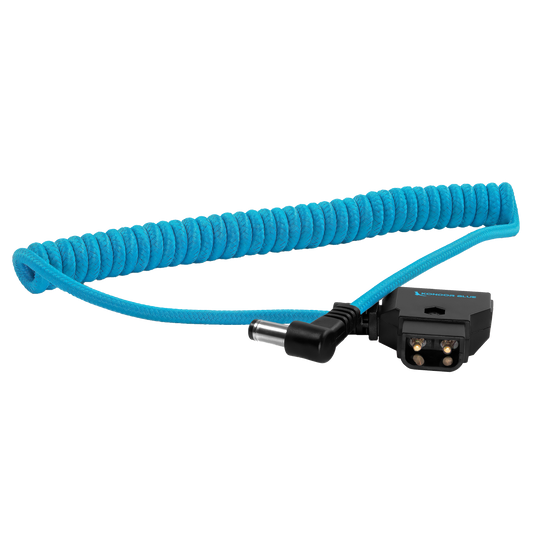 Kondor Blue D-Tap to DC Right Angle Coiled Cable (5.5 x 2.5mm) (Canon C70/Atomos)