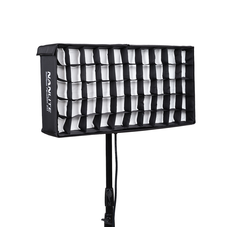 Nanlite PavoSlim 120B 2x1 Bi Color LED Panel Light with Softbox & Eggcrate Kit