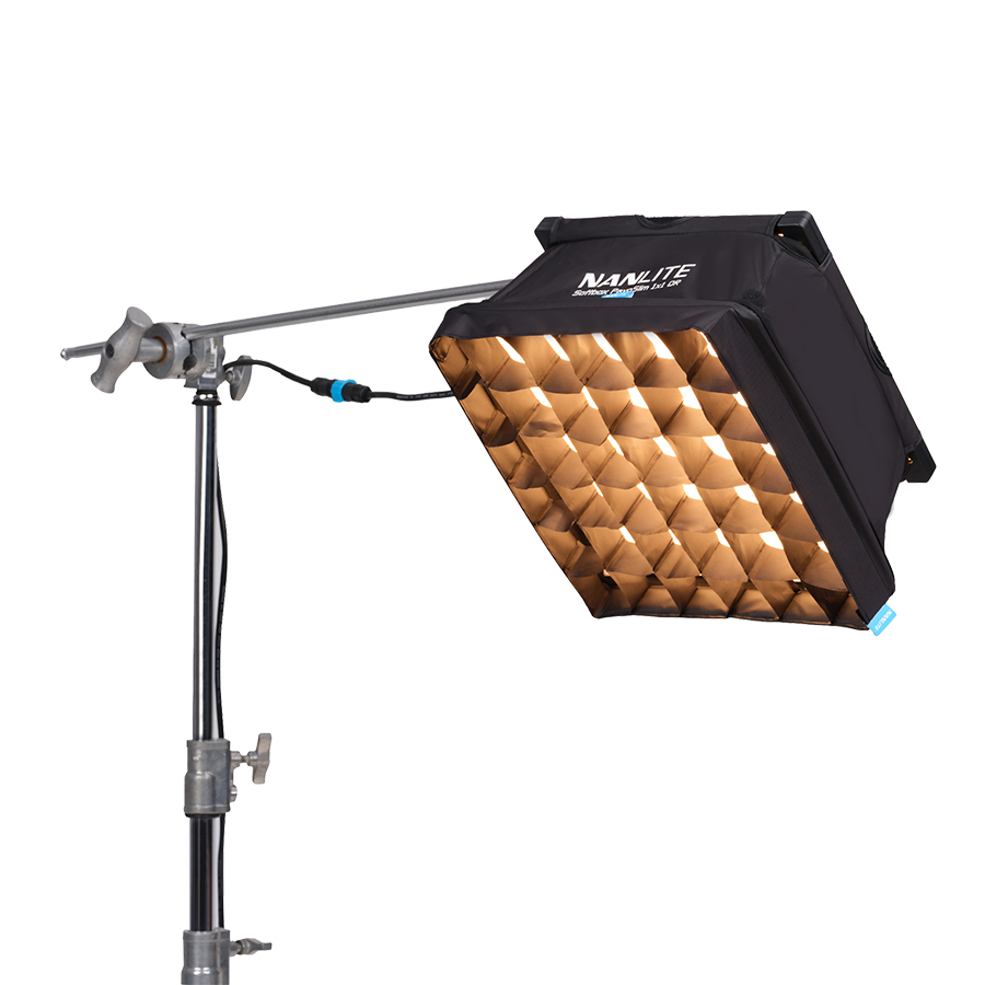 Nanlite PavoSlim 60C 1x1 RGBW LED Panel Light with Softbox & Eggcrate Kit