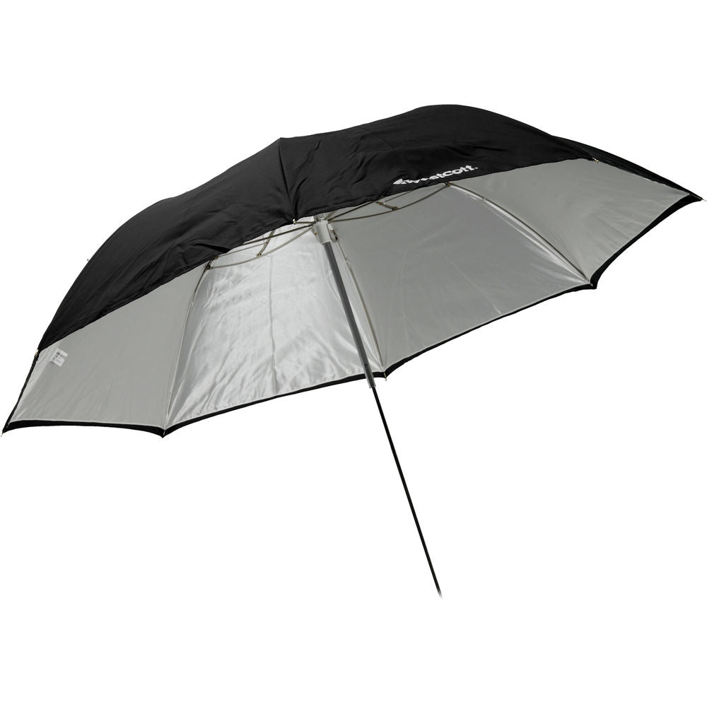 Westcott Convertible Umbrella - Optical White Satin with Removable Black Cover (60")