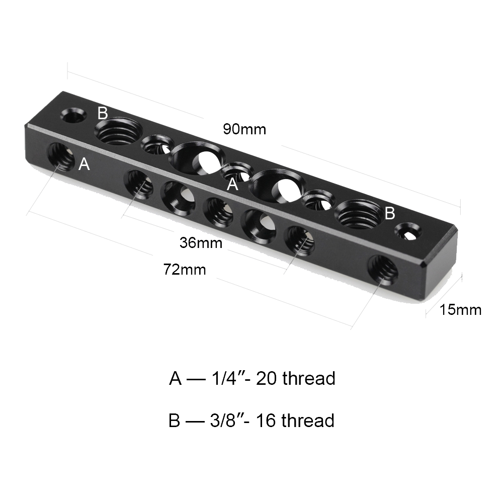 SmallRig Cheese Bar with 1/4 Inch and 3/8 Inch Screw Hole