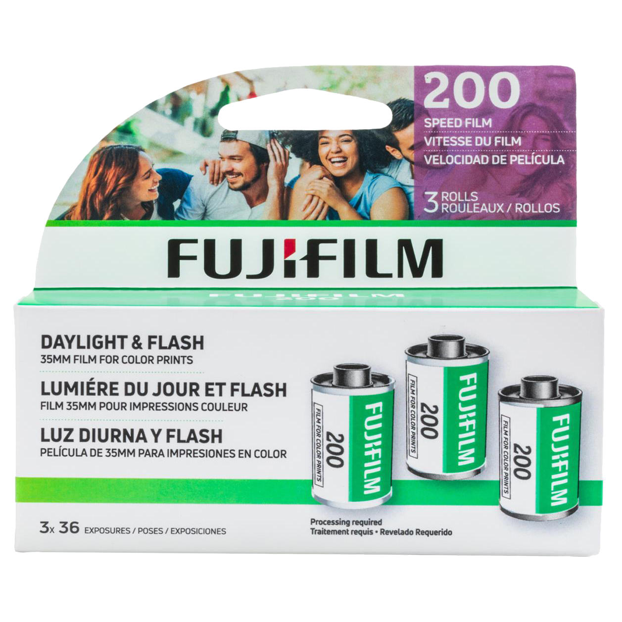 Fujifilm Fujicolor 200 Color Negative 35mm Film, 3-Pack