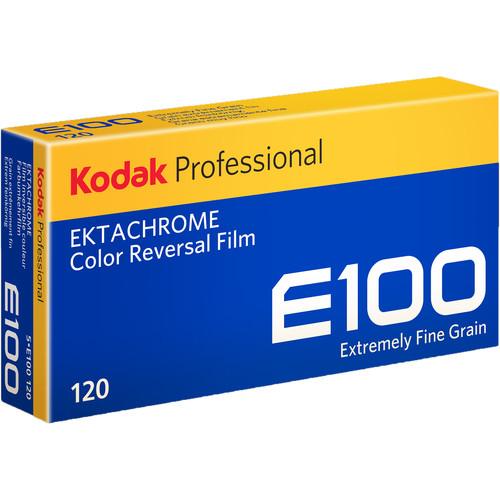 Kodak Professional Ektachrome E100 Color Transparency 120 Format Film, 5-Pack