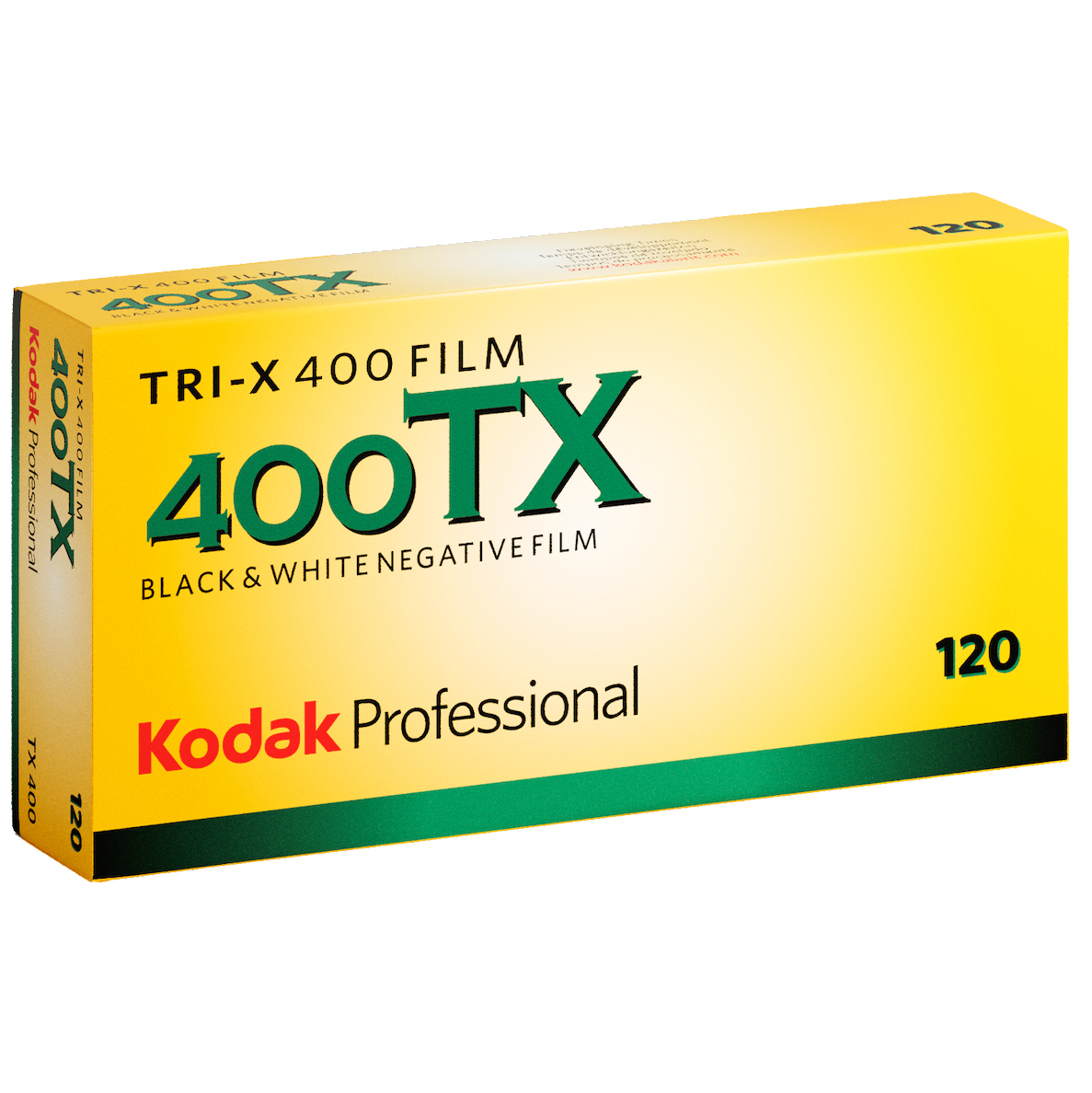 Kodak Professional Tri-X 400 Black & White Negative 120 Format Film, 5-Pack