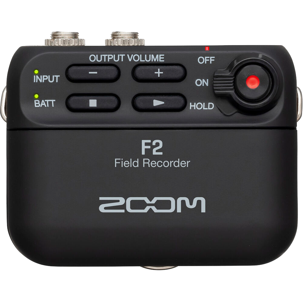 Zoom F2 Ultracompact Portable Field Recorder with Lavalier Microphone