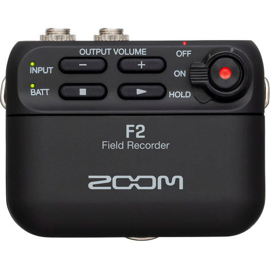 Zoom F2 Ultracompact Portable Field Recorder with Lavalier Microphone